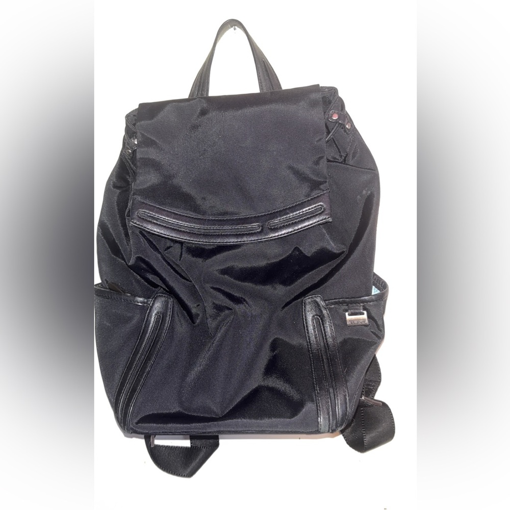 Tumi Black Drawstring Magnetic Closure Backpack